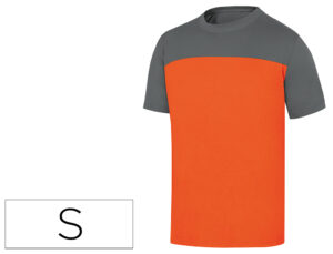 T-shirt de algodao deltaplus cor cinza laranja formato s - GENOAGRPT