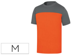 T-shirt de algodao deltaplus cor cinza laranja formato m - GENOAGRTM