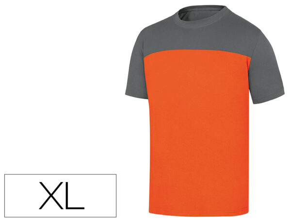 T-shirt de algodao deltaplus cor cinza laranja formato xl - GENOAGRXG