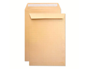 Envelope bolsa seguranca kraft castanho 229x324 mm tira de silicone pack de 100 unidades