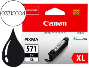 Tinteiro canon cli-571xl pixma mg6852 / ts6050 / ts8050 preto alta capacidade - 0331C004