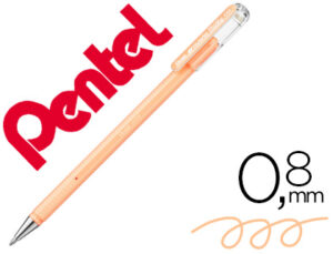 Roller pentel k108 laranja pastel 0