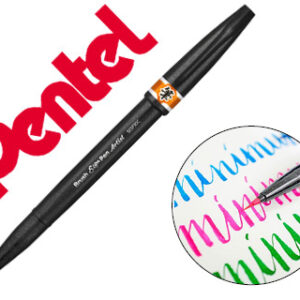 Caneta pincel pentel artist cor laranja