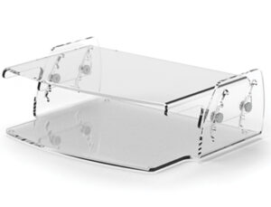 Suporte fellowes para monitor clarity ajustavel 5 posicoes transparente 70x256x320 mm ate 15 kg