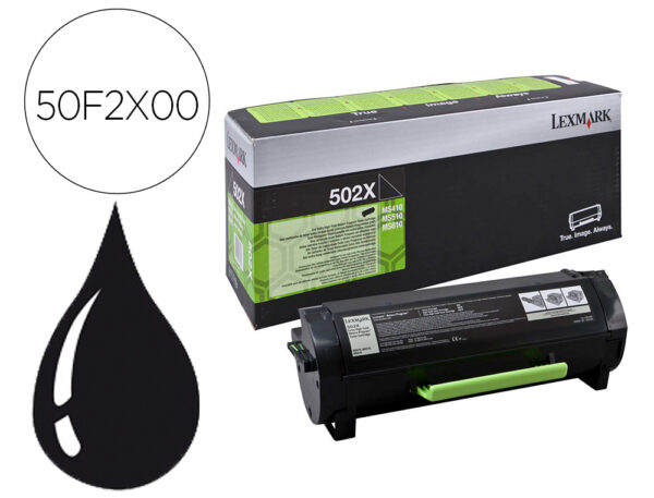 Toner lexmark 502x ms410 / ms510 / ms610 preto 10000 paginas