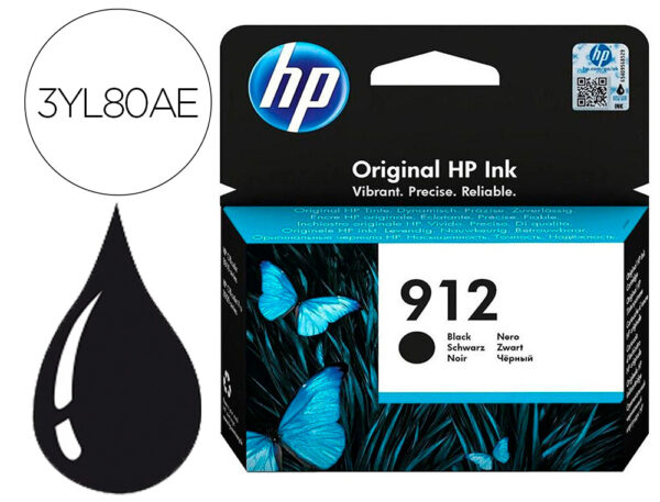 Tinteiro hp 912 officejet 8010 / 8020 / 8035 preto 300 pag