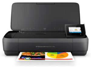 Multifuncoes portatil hp officejet 250 wifi 4800x1200 tinta 10 ppm preto 7 cor ppm scanner copiadora impressora