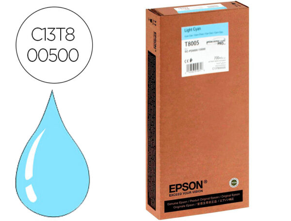 Tinteiro epson singlepack light cian t800500 ultrachrome pro 700ml