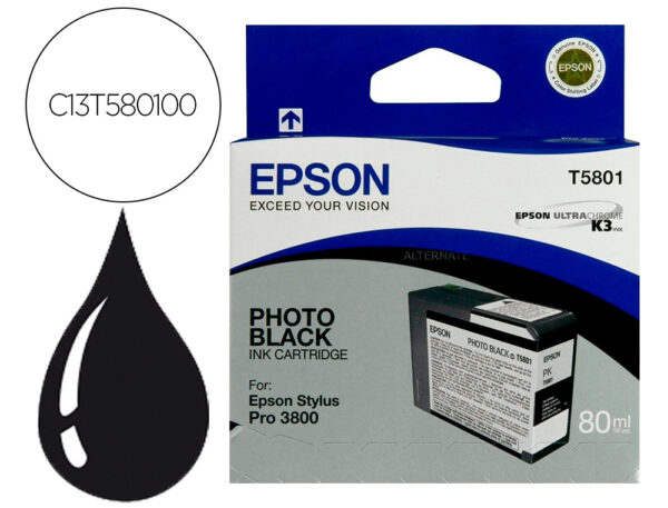 Tinteiro epson stylus pro-3800/3880 preto photo (80ml)