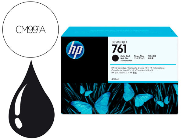 Tinteiro hp designjet t7100 preto mate n 761 400 ml/1000 paginas