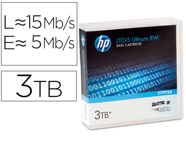 Fita de dados hp lto ultrium 5 3tb/1000 paginas