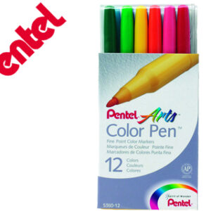 Marcador pentel s360 feltro carteira c/12