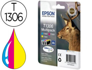 Tinteiro epson stylus sx525wd/620fw office b42wd/bx320fw/525wd t1306 pack tricolor