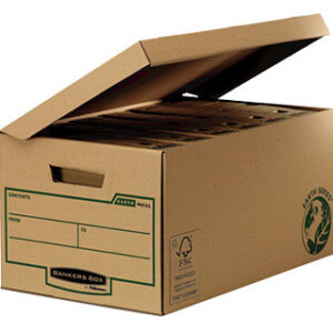 Caixa para arquivo definitivo fellowes em cartao reciclado capacidade 6 caixas de arquivo 80 mm 293x390x560 mm