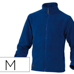 Jaqueta polar deltaplus com punhos elasticos e 2 bolsos cor azul tamanho m