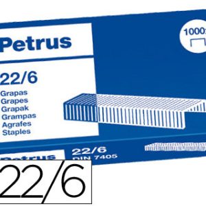 Agrafes petrus - caixa 1000. - n. 22/6-cobreado