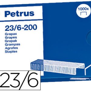 Agrafes petrus - caixa 1000. - n. 23/6-cobreado