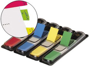 Bandas separadoras post-it index de cores brilhantes