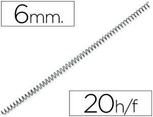 Espiral metalico yosan preto passo 64 5:1 6 mm calibre 1